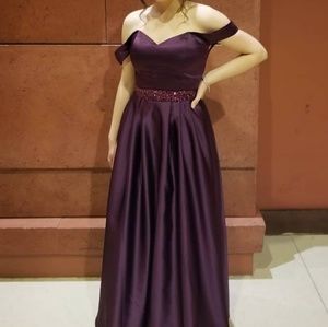 Plum long gown